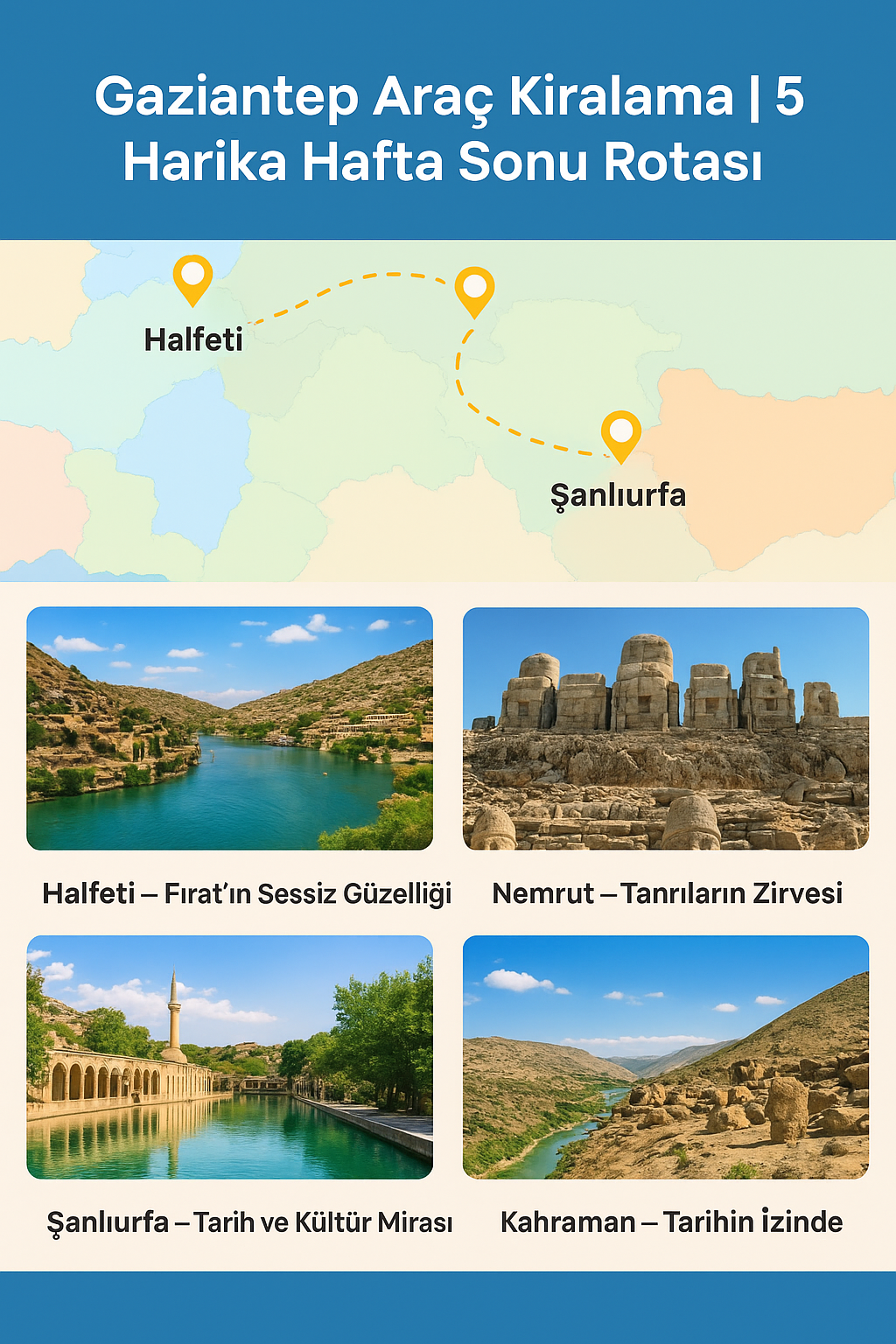 Gaziantep Araç Kiralama  5 Harika Hafta Sonu Rotası